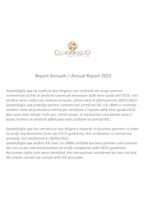 report annuale.2022 Certificazioni
