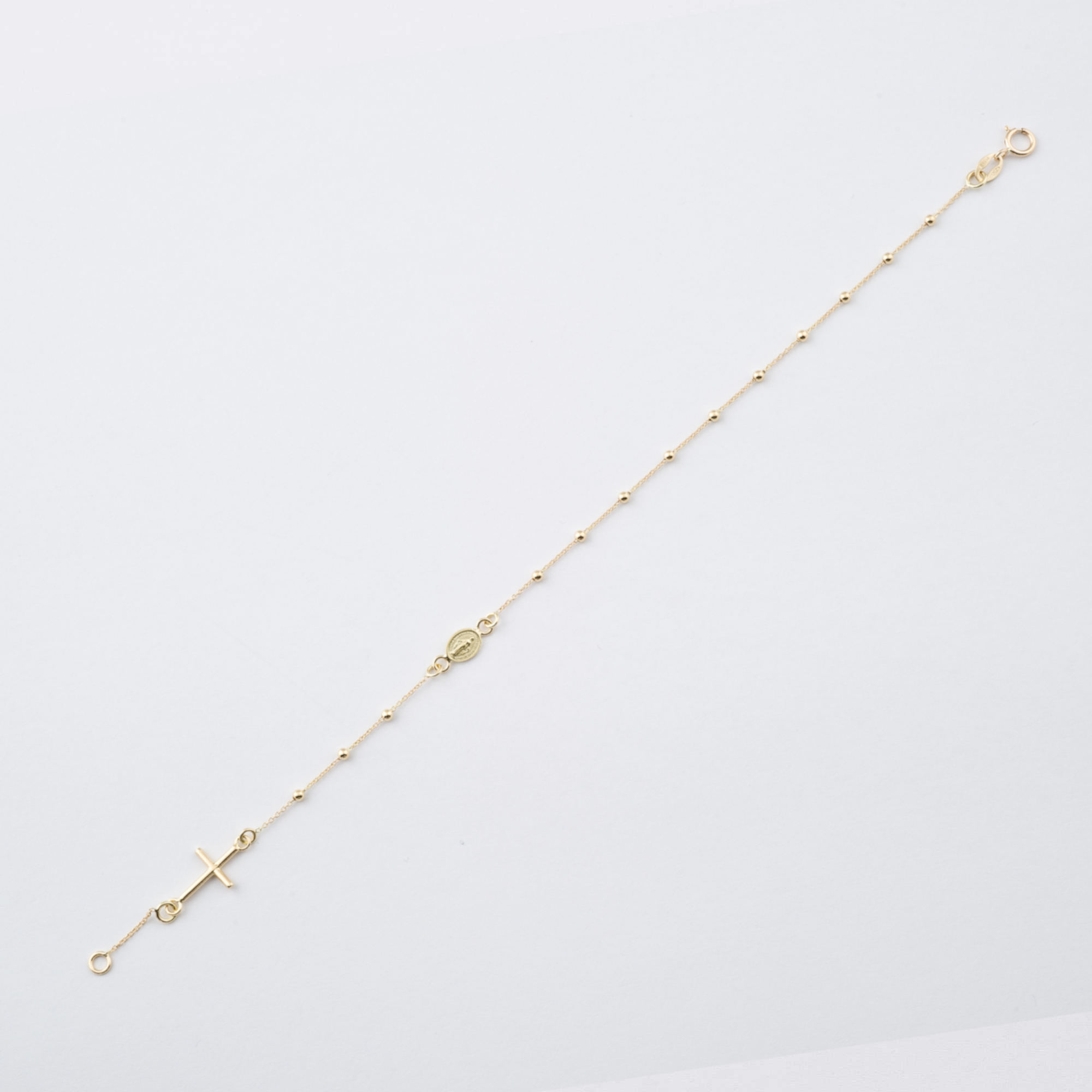 Bracciale Rosario in oro con madonnina