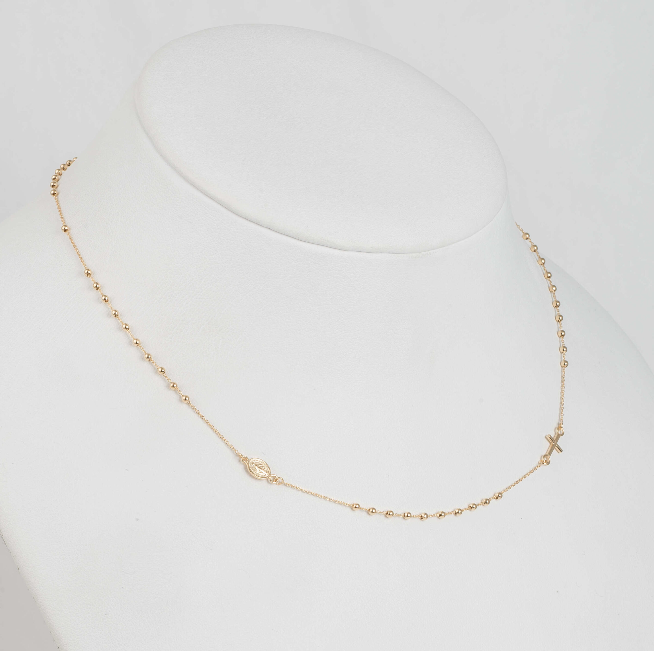 chocker in oro giallo rosario